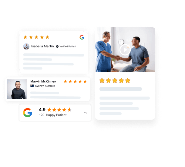 Display patient reviews