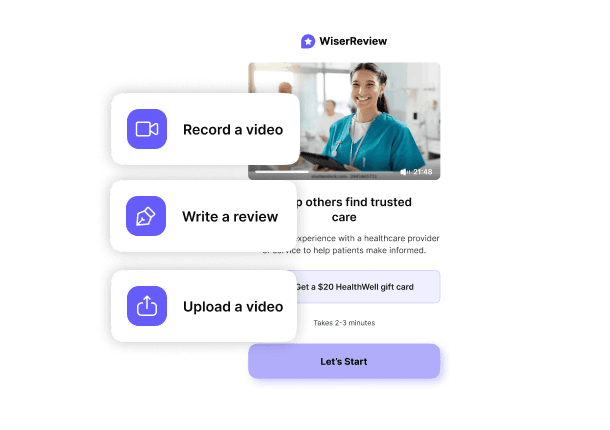 Collect patient reviews