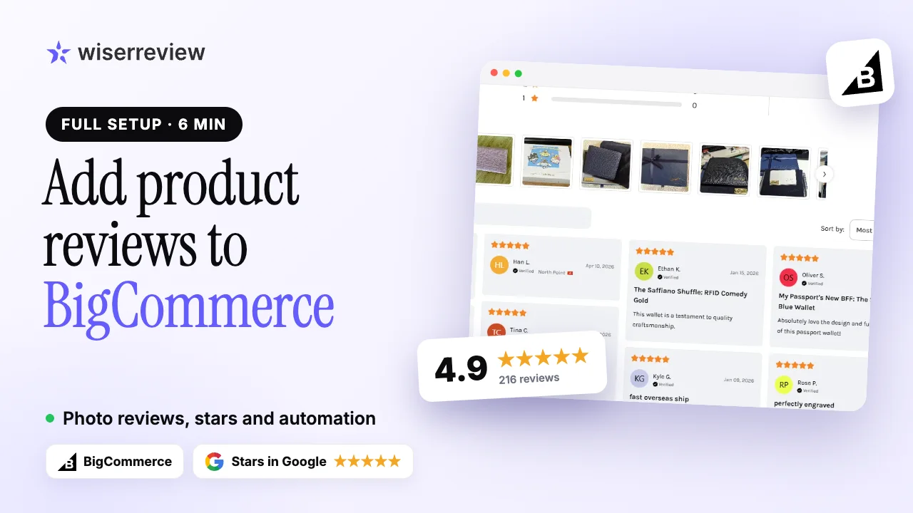 How to Add Product Reviews to BigCommerce | WiserReview Setup Tutorial