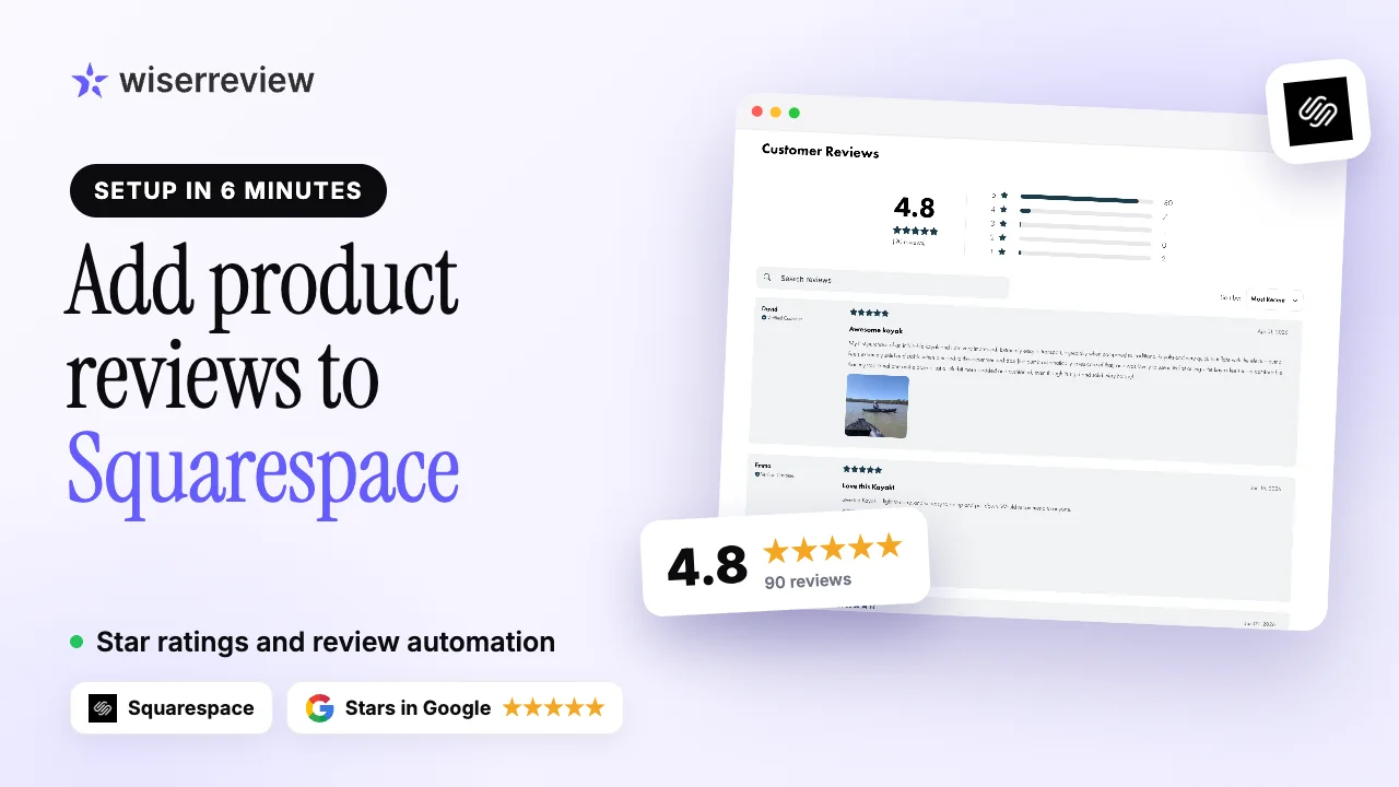 How to Add Product Reviews to Squarespace | WiserReview Setup Tutorial