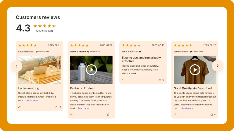 Review carousel
