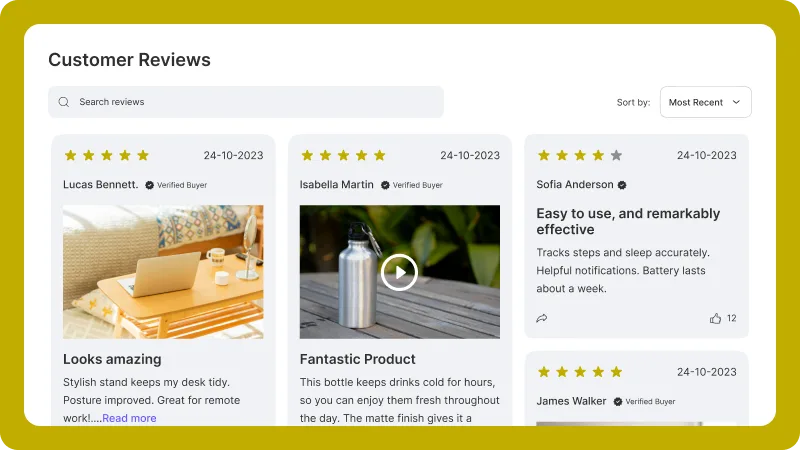 Product review section