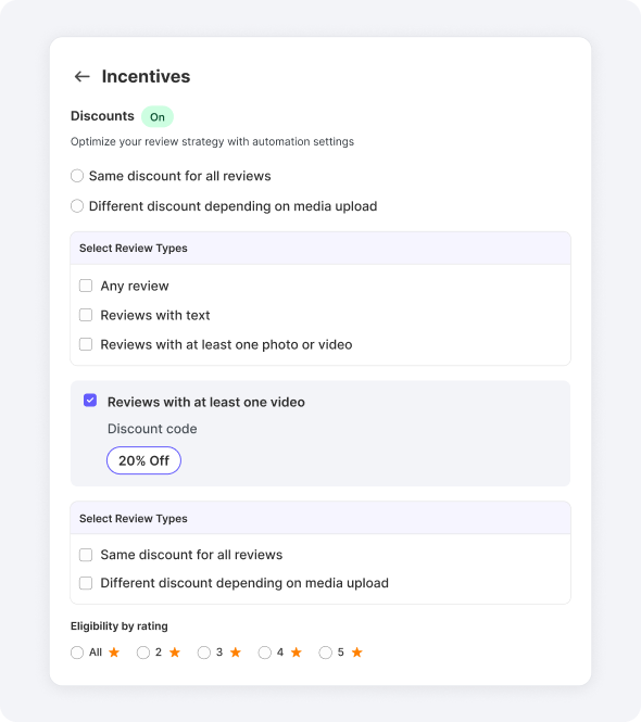 Reward the right reviews automatically