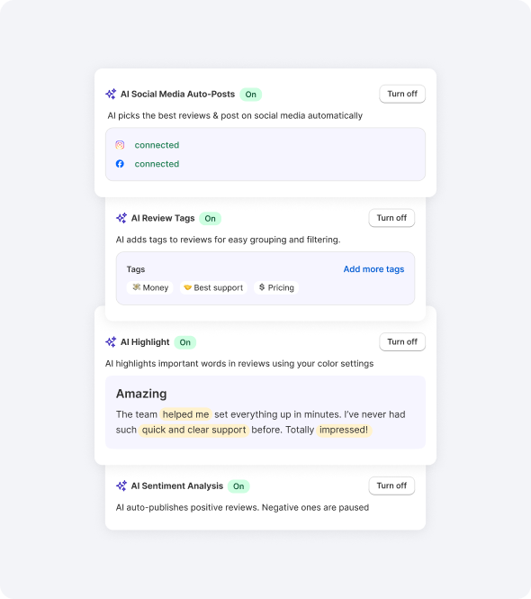 AI That manages reviews