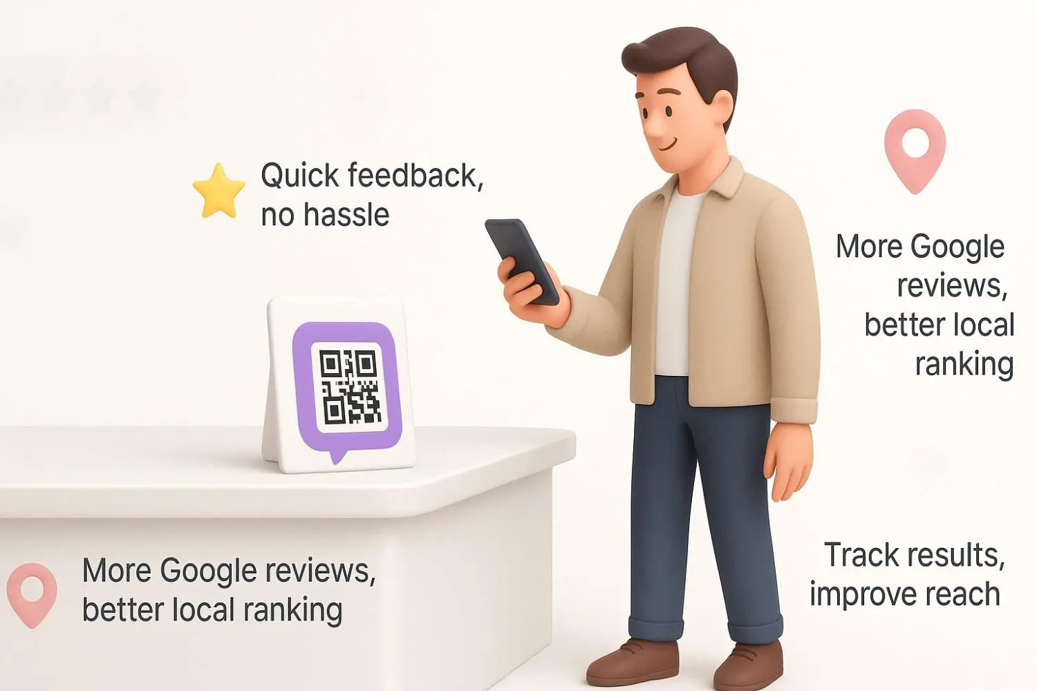 Business benefits of Google review QR code