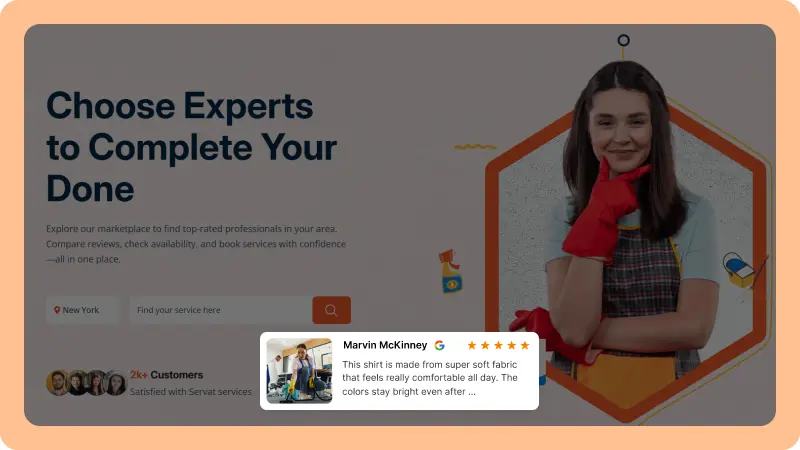 Floating review badge