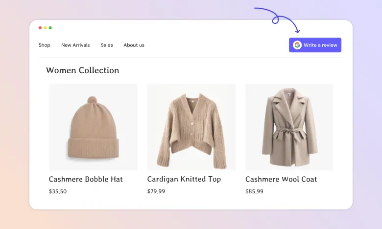 Website and Review Section