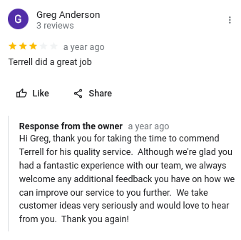 Staff feedback review