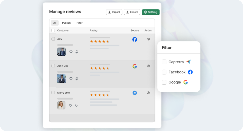manage reviews