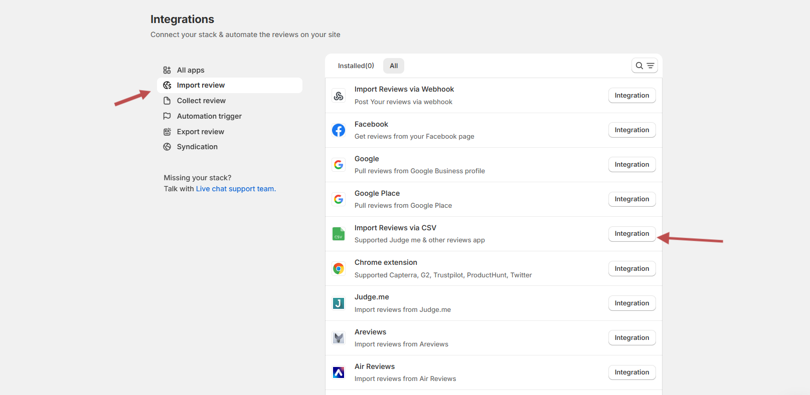 Connect WiserReview with your store