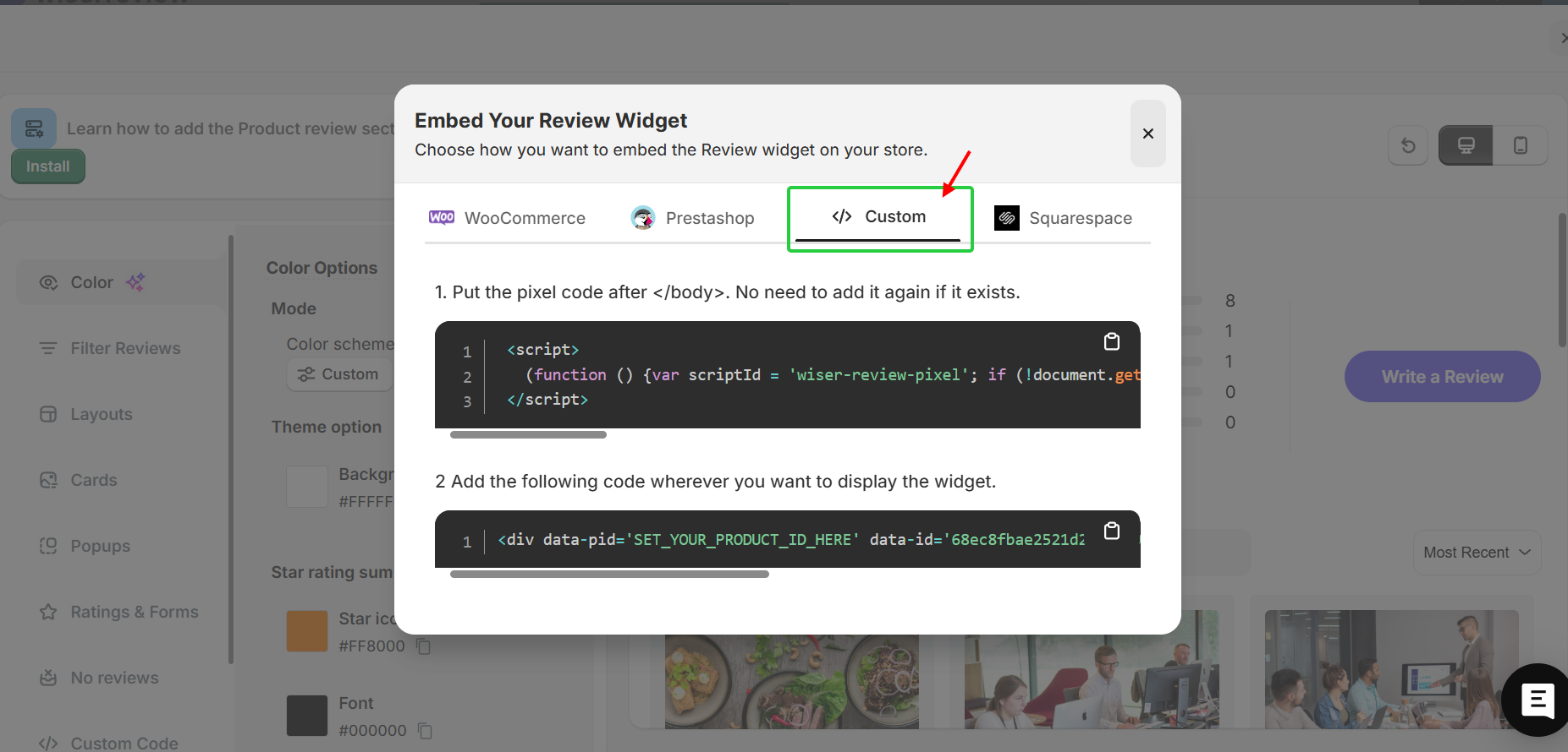 Embed Widget on Your Website