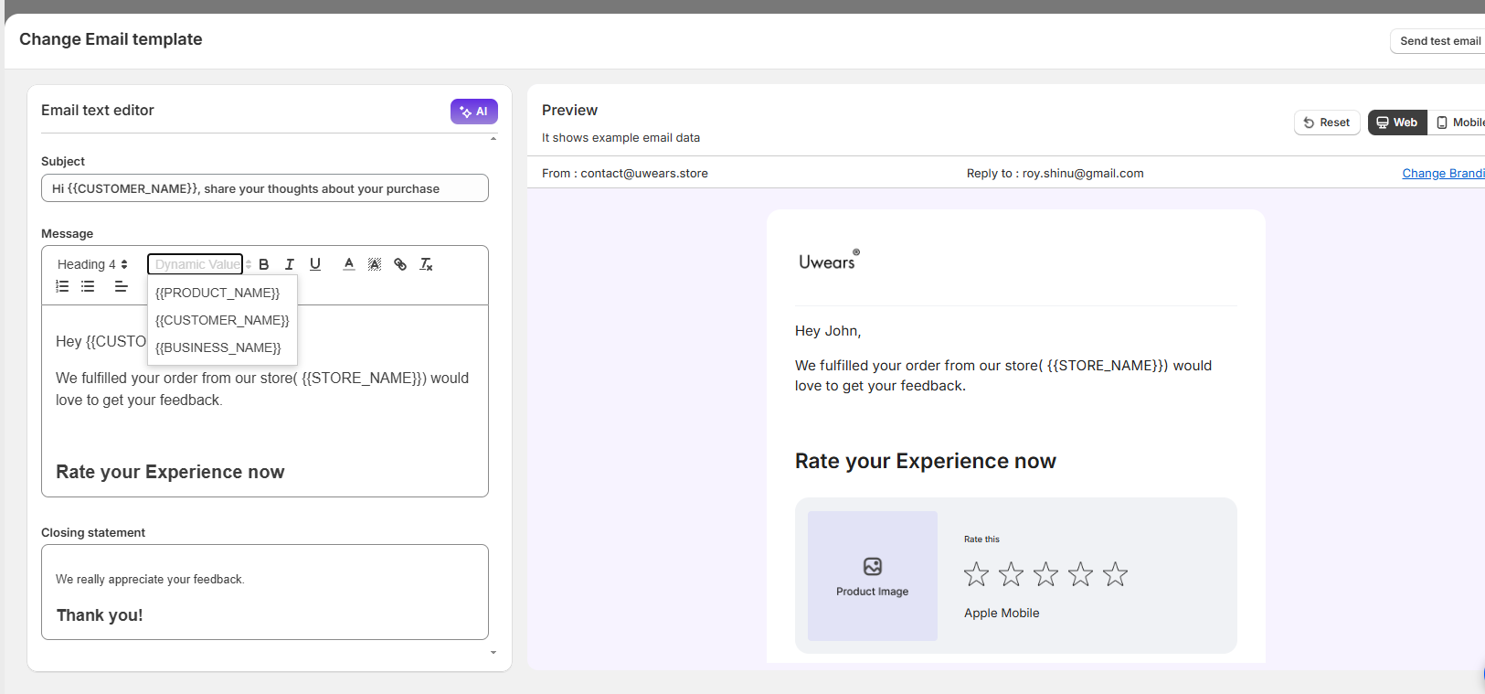 WooCommerce review emails