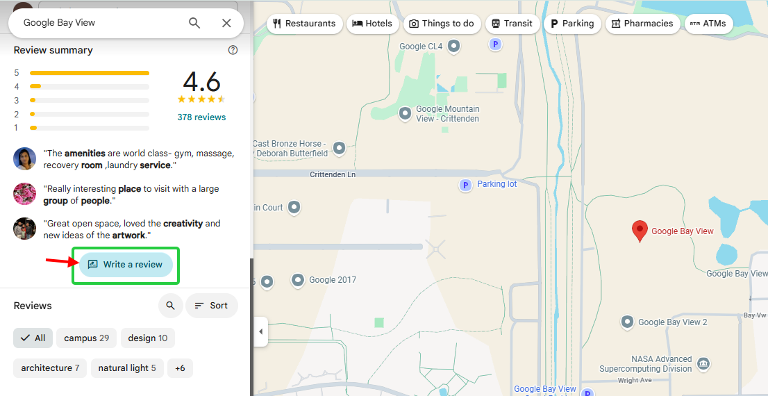 How to add a Google Maps Review