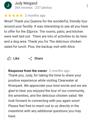 Judy Weigand – Community Visit