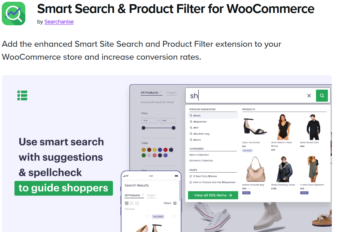 . Smart Search & Product Filter