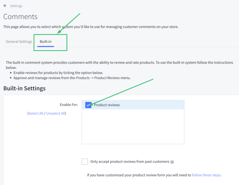 How to enable or disable BigCommerce reviews 