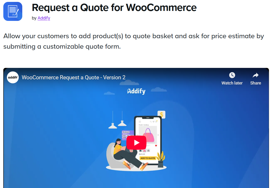 Request a Quote for WooCommerce 