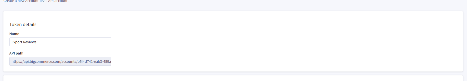 create your API account 