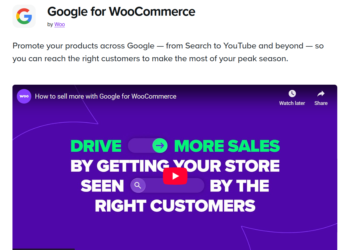 Google for WooCommerce