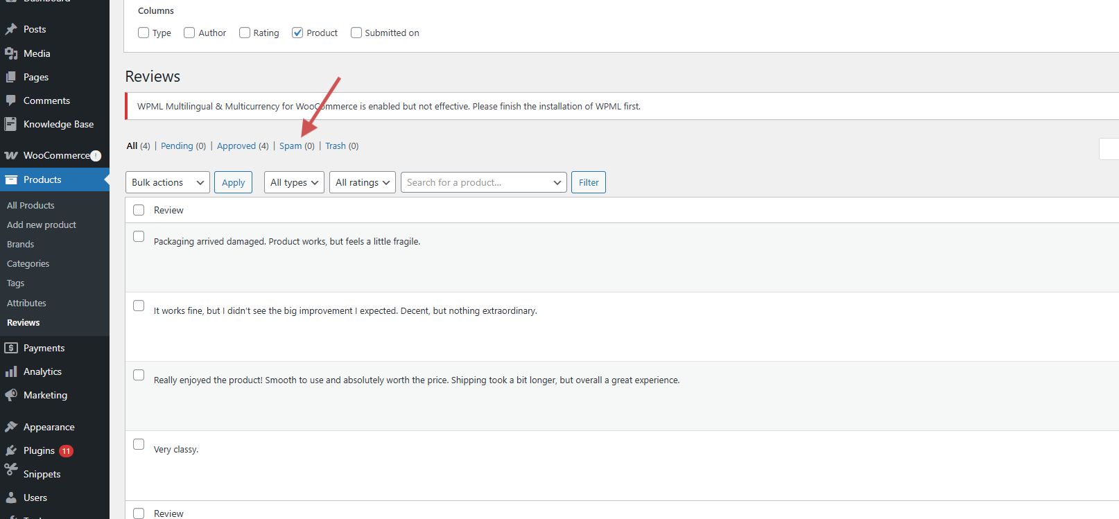 Identify fake reviews