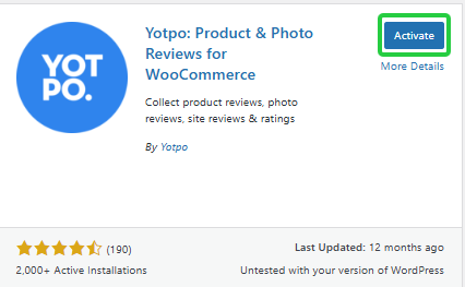 Yotpo's WordPress plugin