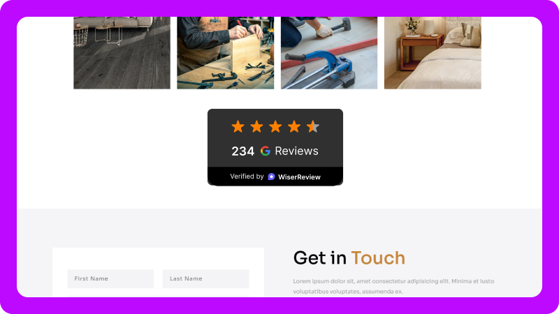 Add review badges and widgets to your website