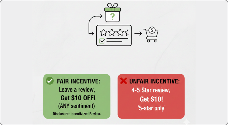Neutral incentives for reviews