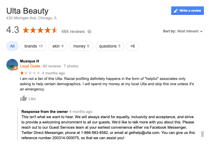 Calm and Responsible Brand Response