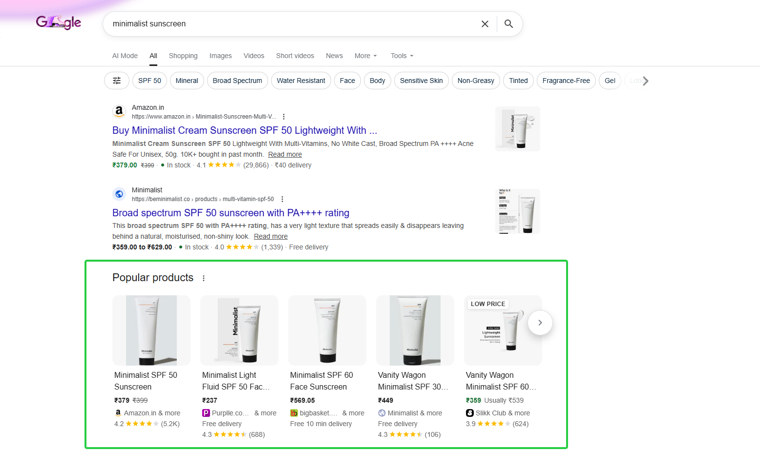 Google Shopping ads