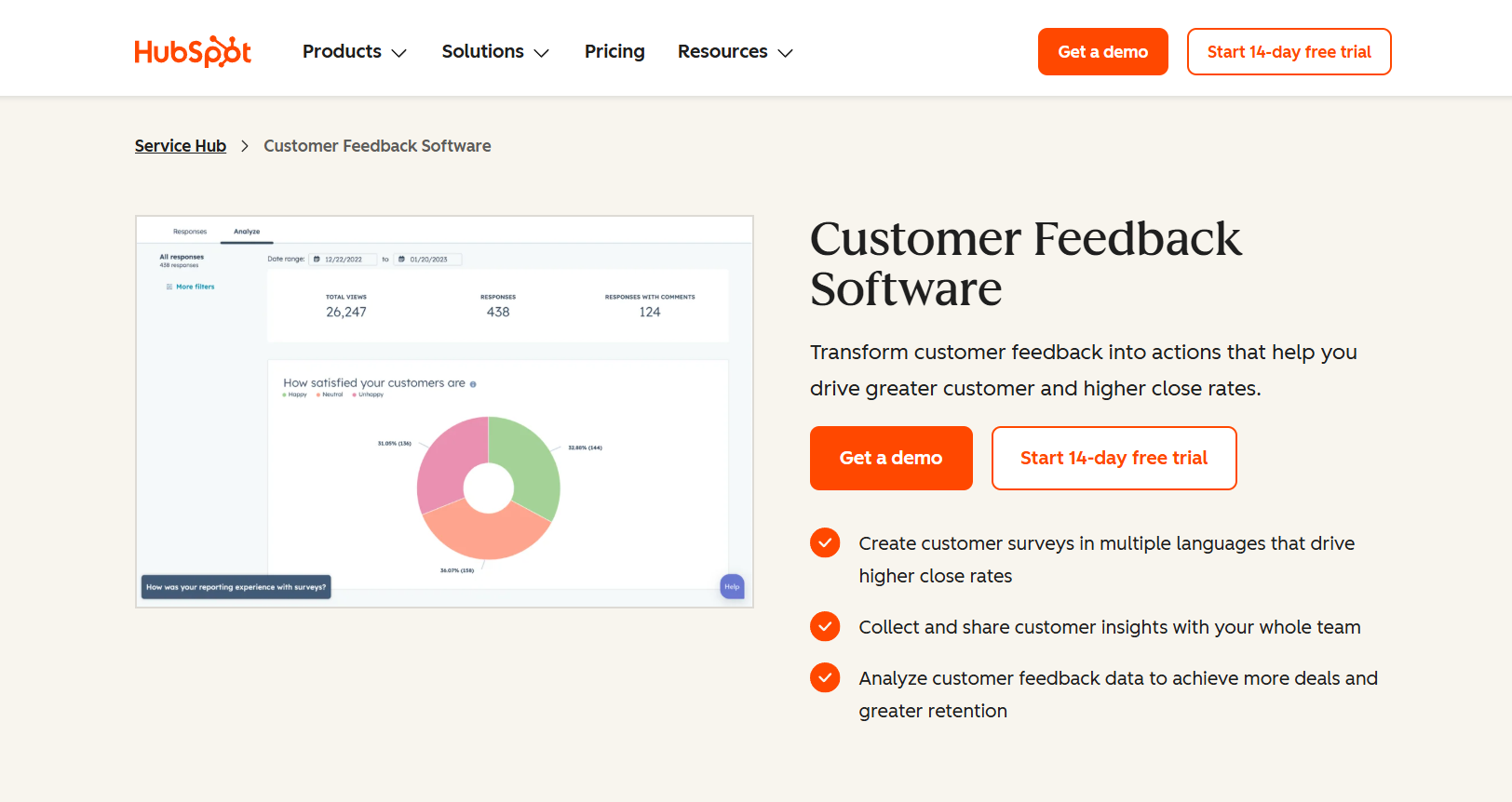 HubSpot Customer Feedback 