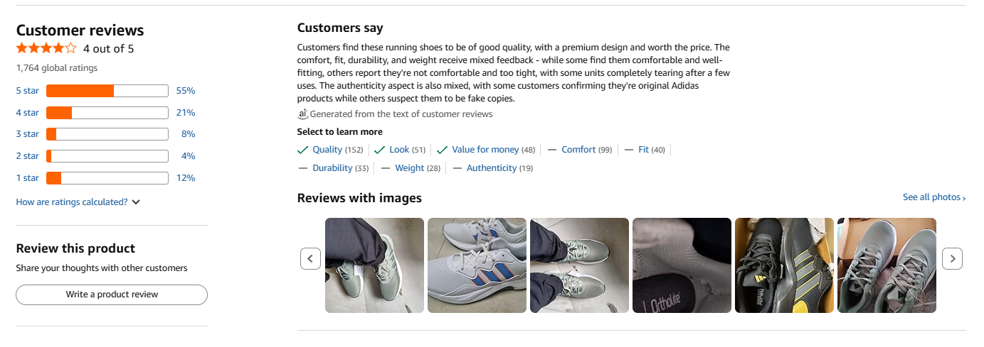 Ecommerce Brands Use Reviews (Amazon)