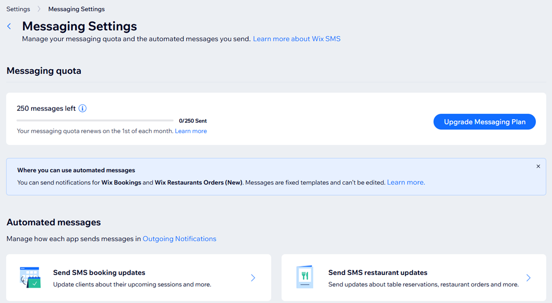 Review request message timing for Wix stores