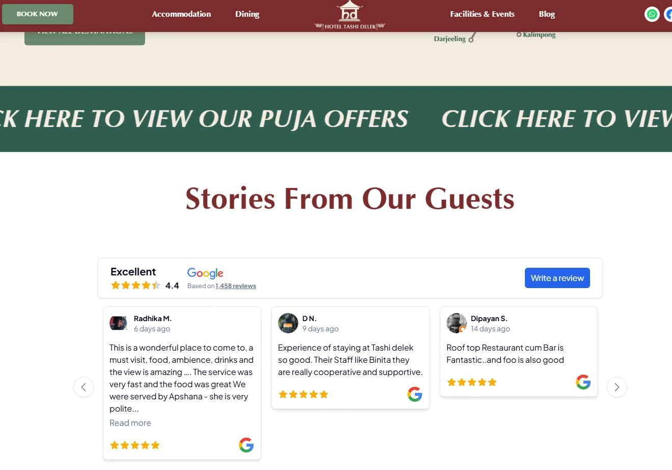 Google Business Profile reviews displayed on Wix site