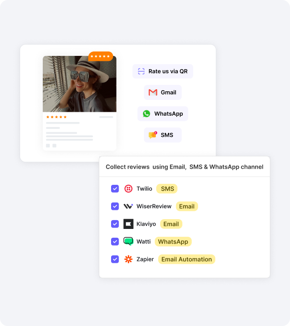 Review requests via any channel