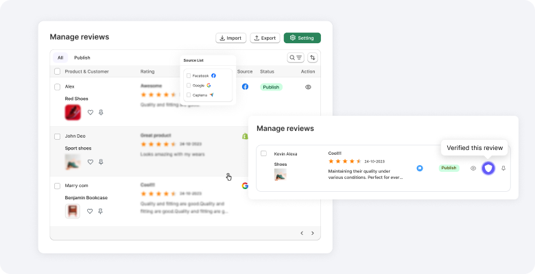 Manage All Reviews from One Dashboard