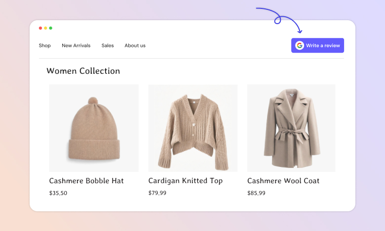 Website and Review Section