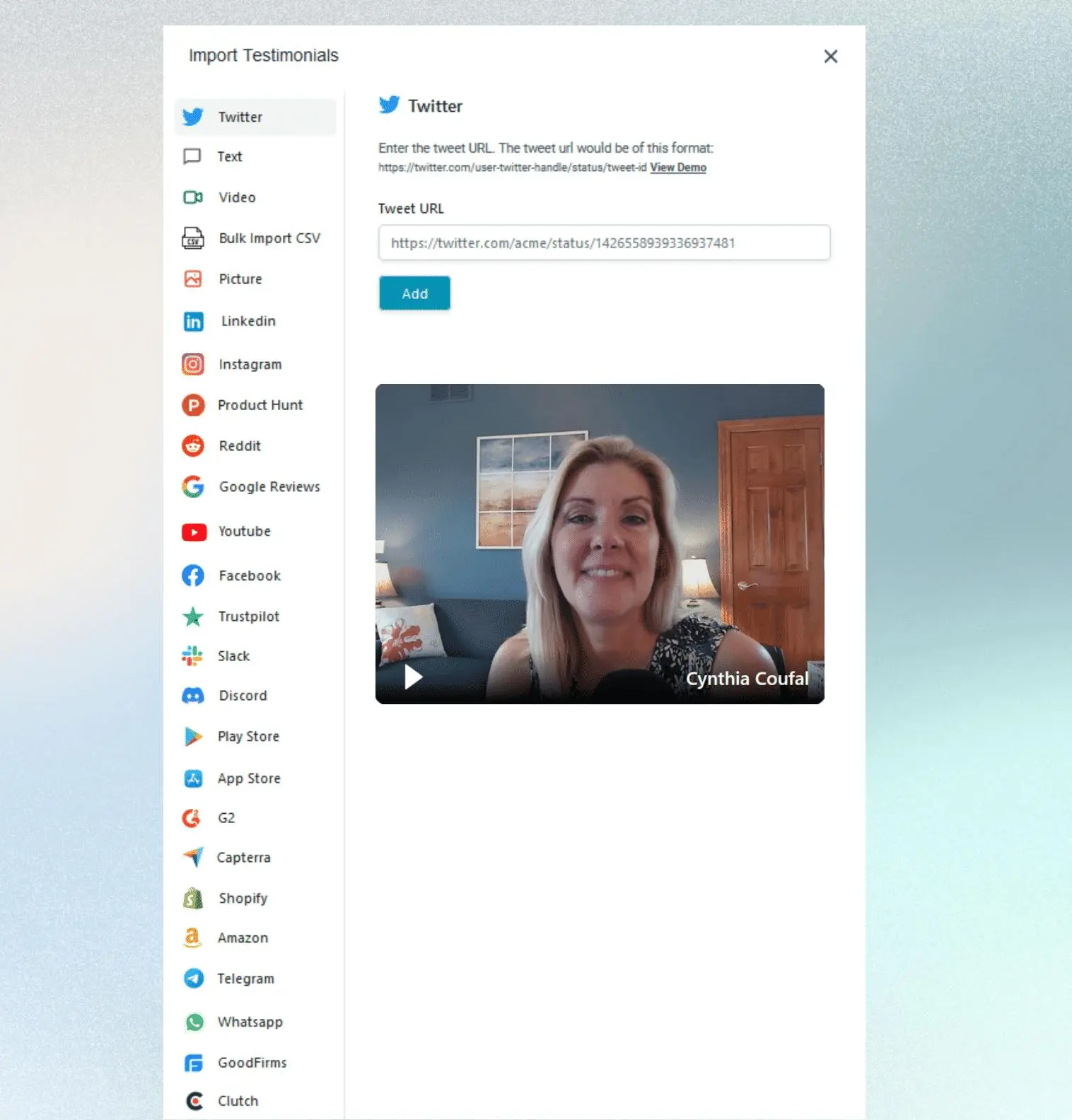 Multi source review collection