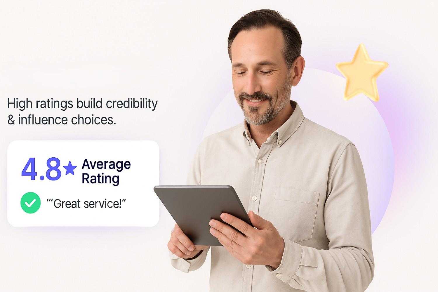 Average rating (star rating)