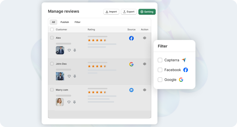 manage reviews