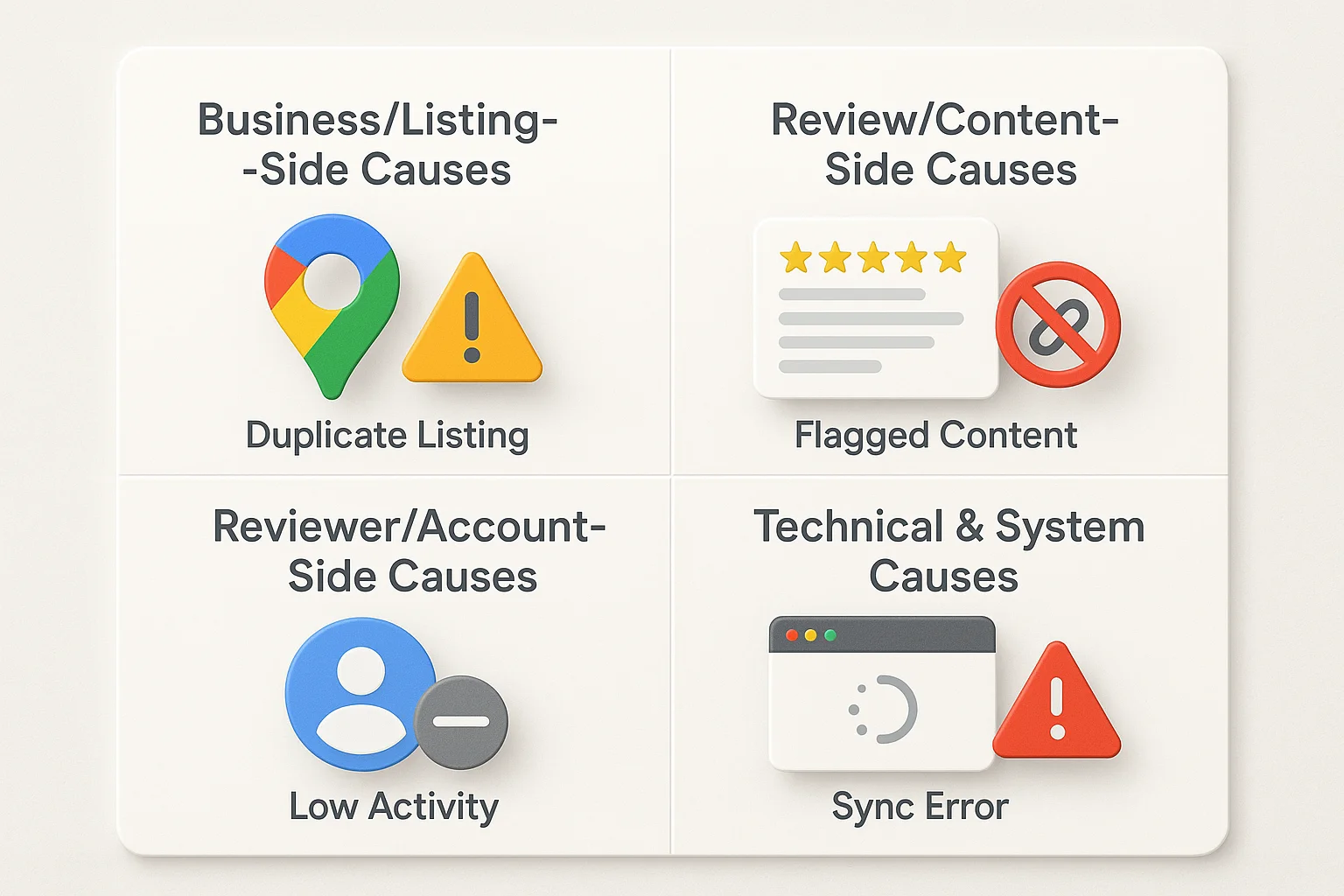 Common reasons why a Google review isn’t showing