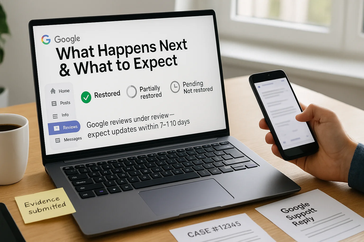 What happens next & what to expect google review