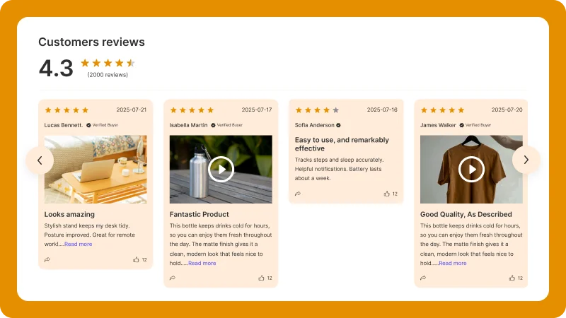 Use carousel or grid layouts for better design