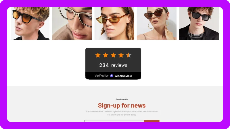 Show “verified purchase” labels to build trust
