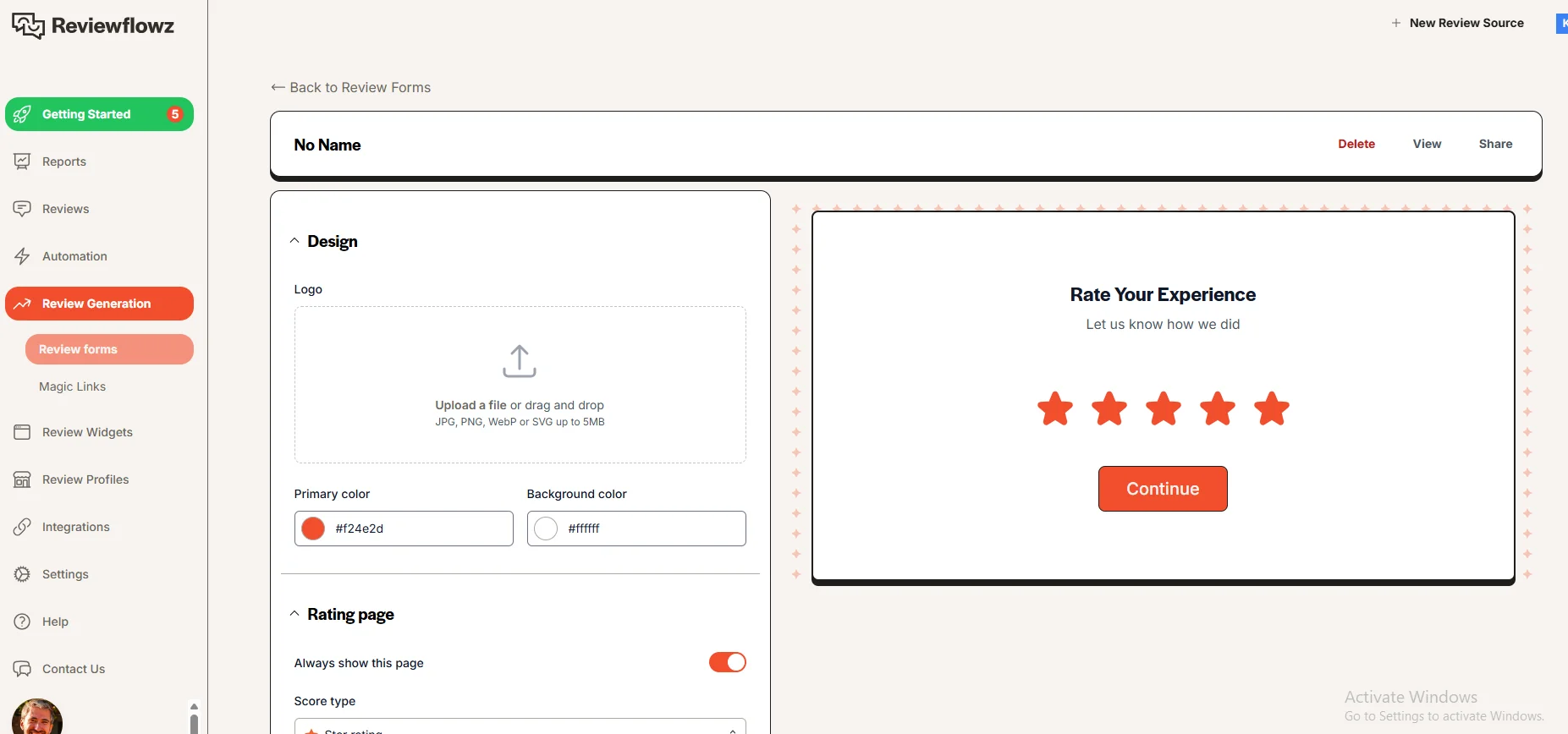 ReviewFlowz Testimonial Collection
