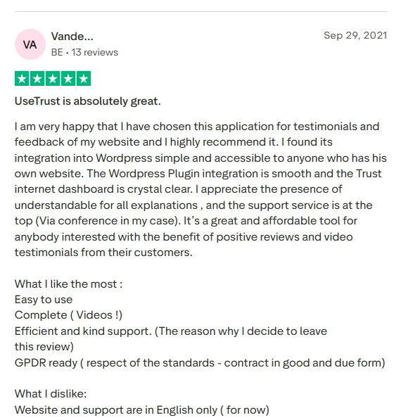 UseTrust User Reviews