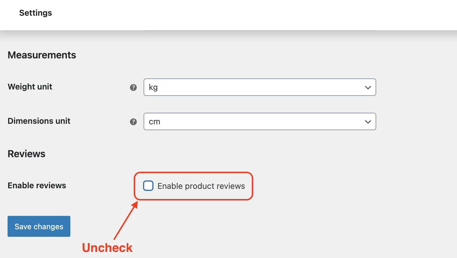 Disable Reviews from WooCommerce