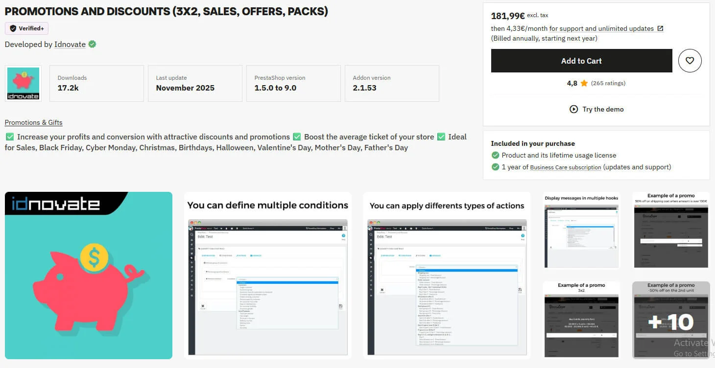 Promotions and discounts