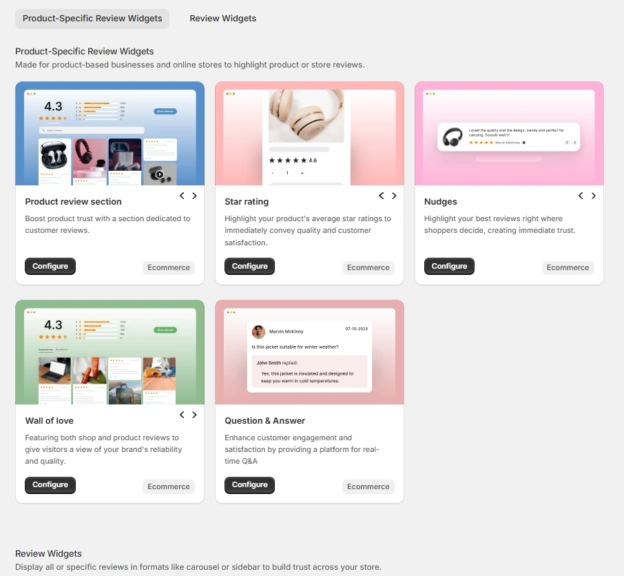 High-Converting Review Widgets (Built for WooCommerce)