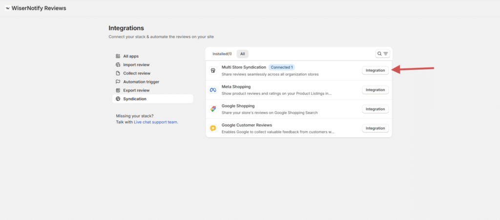 Multi-Store Review Sync