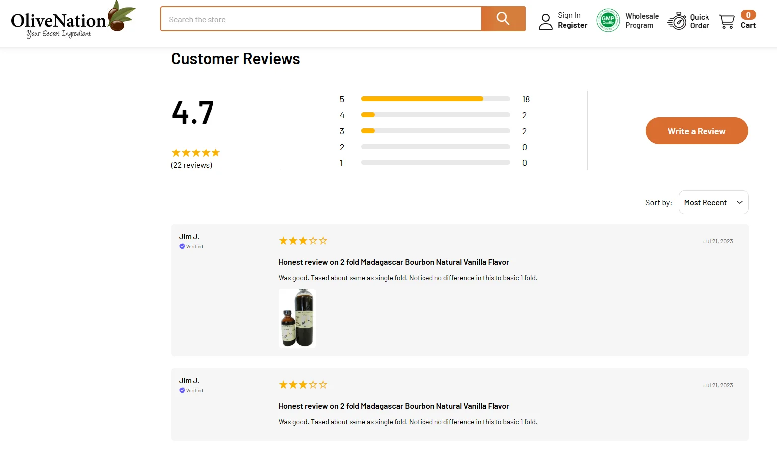 Detailed Reviews with Clear Feedback – OliveNation